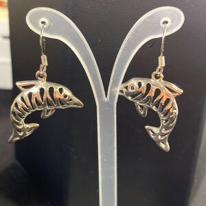 Sterling Silver Dolphin Earrings